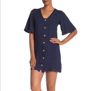 NWT Navy Linen Blend Dress